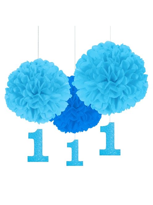 1. születésnapi kék gömb dekoráció 40 cm
