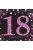 18. születésnapi fekete-pink szalvéta