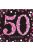 50. születésnapi pink-fekete szalvéta