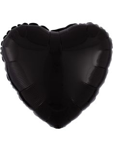 Fekete szív fólia lufi 43 cm