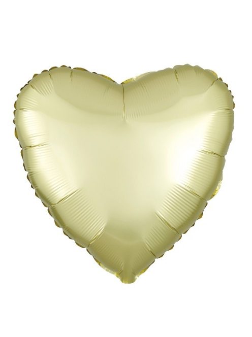Szatén óarany szív fólia lufi 43 cm