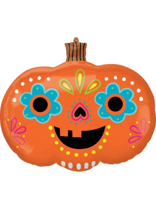 Mexikói halloween tök fólia lufi 60 x 58 cm