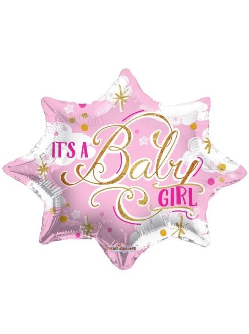 I'ts a Baby Girl csillag alakú fólia lufi 51 cm