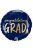 Congratulations GRAD - Gratulálunk ballagási szatén kék fólia lufi 46 cm
