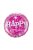 Happy Birthday rózsaszín csillagos fólia lufi 92 cm