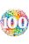 100-as szivárvány konfettis fólia lufi 46 cm