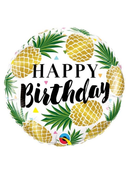 Happy Birthday ananászos fólia lufi 46 cm