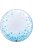 Kék konfetti mintás Deco Bubbles lufi 61 cm