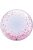 Rózsaszín konfetti mintás Deco Bubbles lufi 61 cm