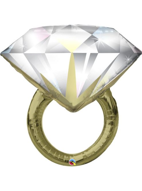 Arany gyémánt gyűrű fólia lufi 94 cm