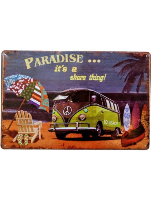 Paradise doború fém tábla 20x30 cm