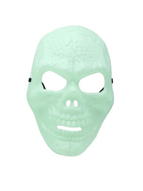 Sötétben fluoreszkáló koponya maszk