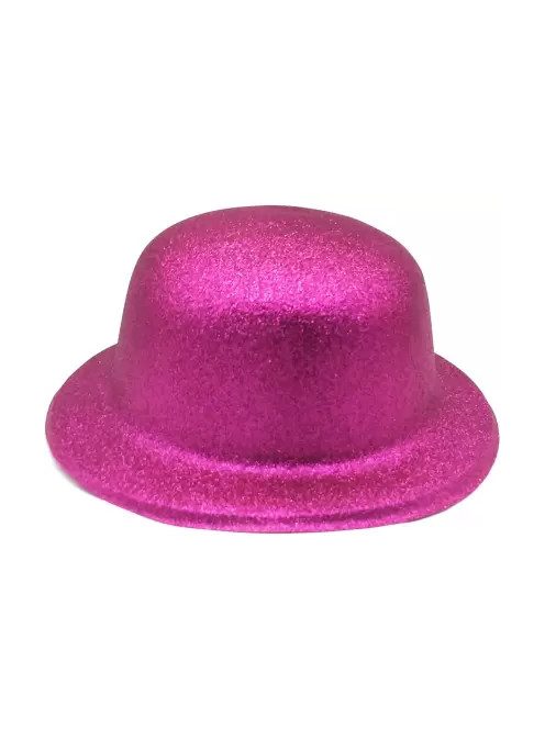 Pink csillámporos Chaplin kalap 