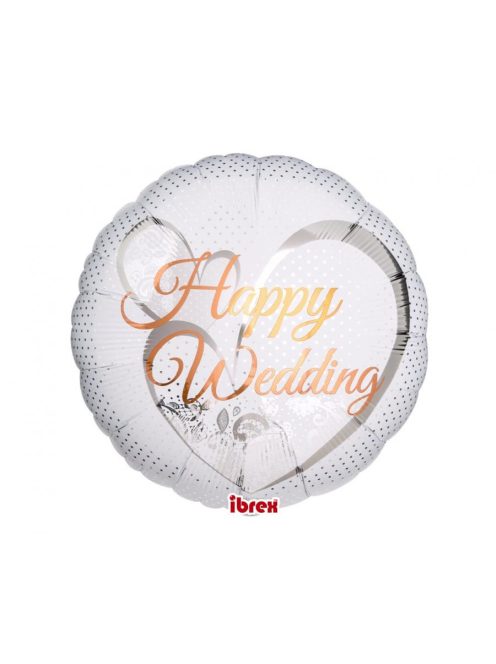 Happy Wedding fólia lufi 35 cm