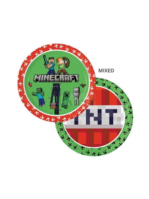 Papírtányér Minecraft mixed TNT