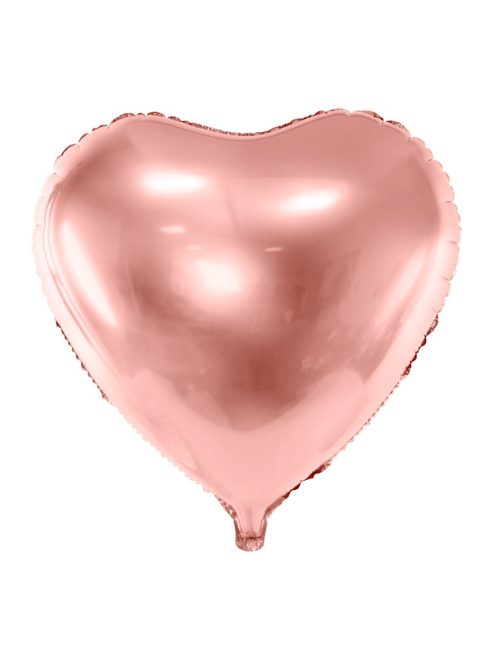 Rose gold szív fólia lufi 45 cm