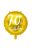70. születésnapi arany fólia lufi 43 cm