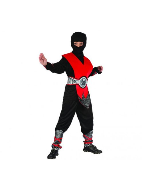 Piros-fekete ninja jelmez 110-120-as