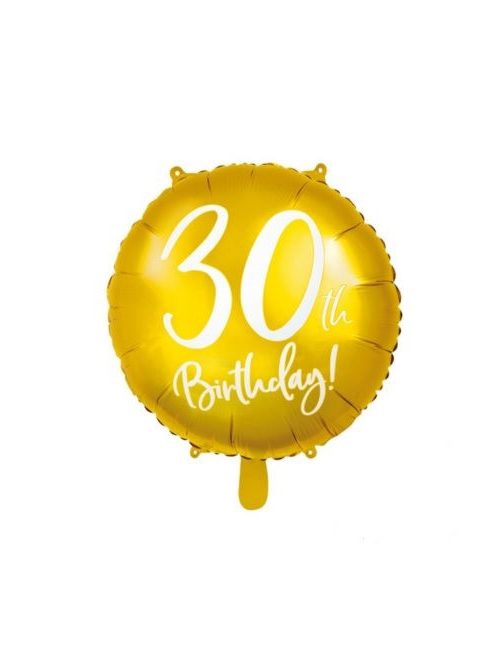 30th birthday arany fólia lufi 35 cm