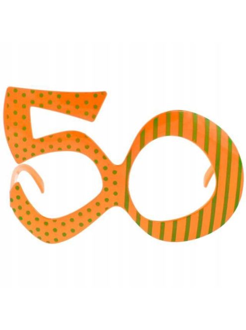 50-es születésnapi szemüveg - narancssárga