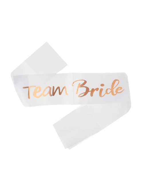 Team bride rose gold lánybúcsú vállszalag