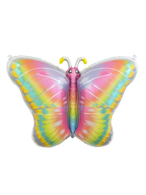 Pasztell pillangó fólia lufi 64 x 53 cm