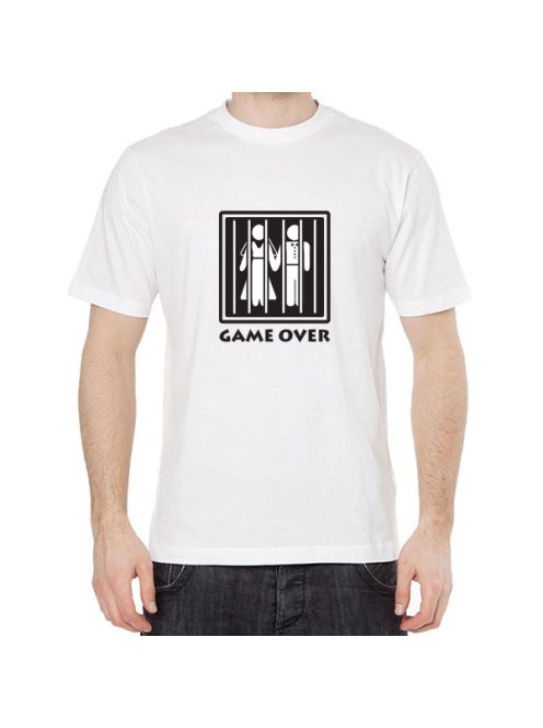 Game over fehér póló M-es
