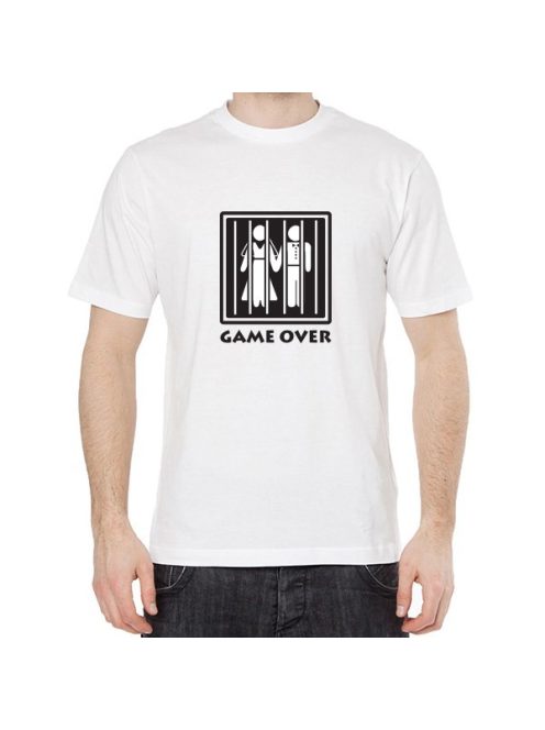 Game over fehér póló L-es