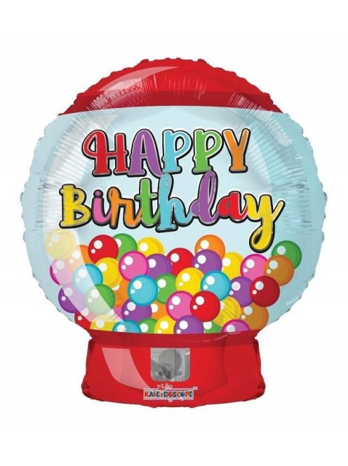 Happy Birthday rágóautomata fólia lufi 46 cm