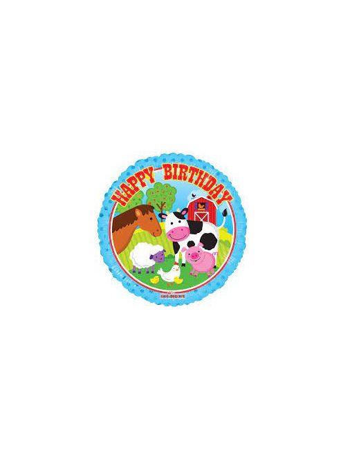 Happy Birthday állatos fólia lufi 46 cm