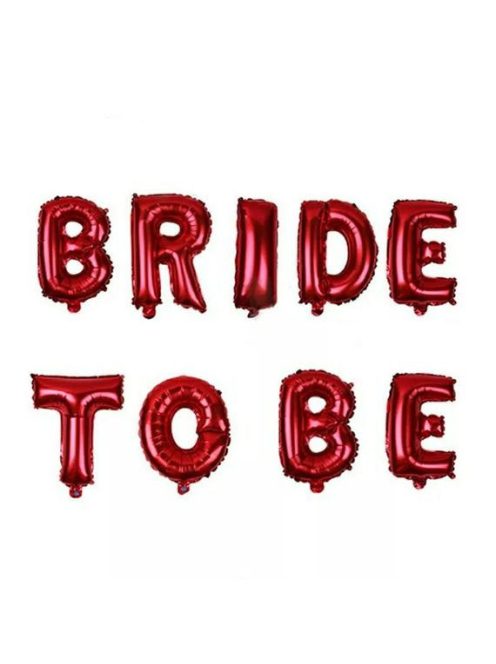 Bride to Be - piros fólia lufi felirat