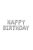 Happy Birthday ezüst betű fólia lufi 43 cm
