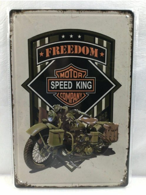 Freedom motor speed king domború fém tábla 20x30 cm