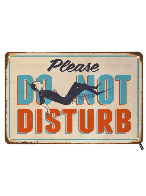 Please do not disturb domború fém tábla 20x30 cm