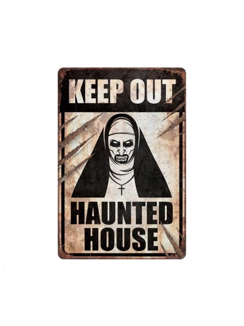 Keep out Haunted house műanyag tábla 