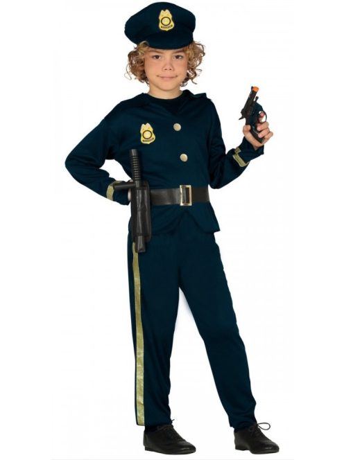 Arany csíkos rendőr jelmez 7-9 éves
