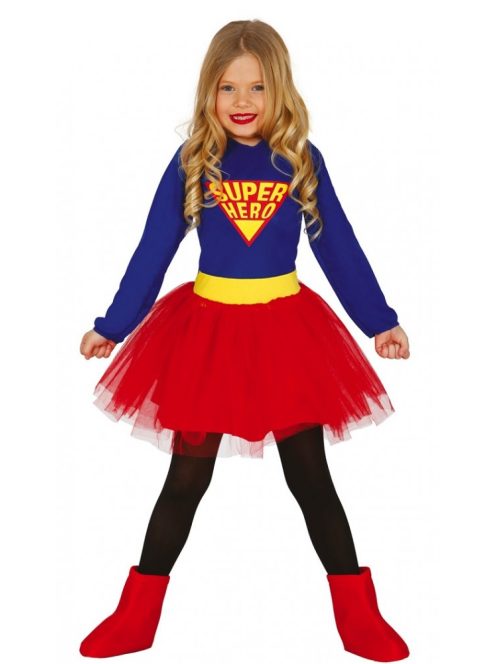 Superhős lány ruha 7-9 éveseknek