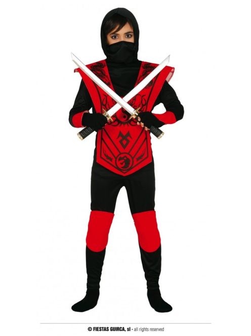 Vörös ninja jelmez 3-4 éves 