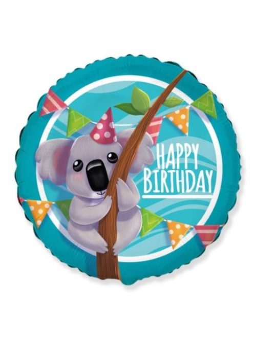 Happy Birthday koala fólia lufi 45 cm