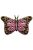 Fekete-rózsaszín pillangó fólia lufi 100 cm