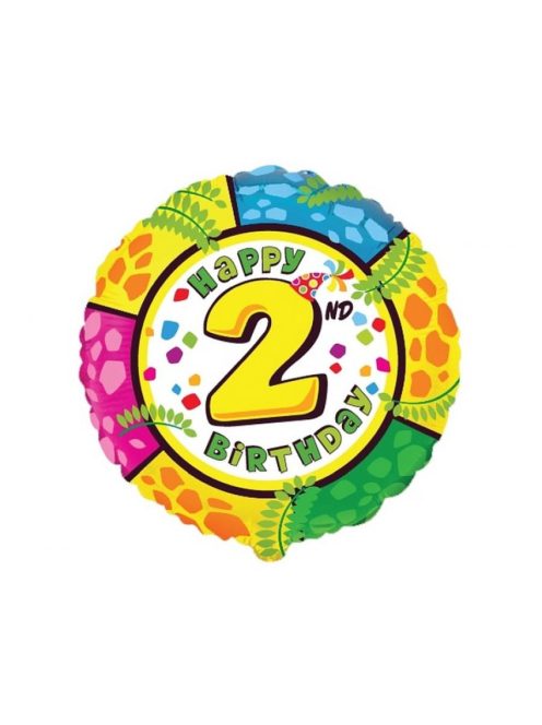 Happy 2nd Birthday fólia lufi 48 cm