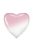 Rózsaszín-fehér ombre szív fólia lufi 80 cm