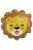 Mosolygó oroszlánfej fólia lufi 61 cm