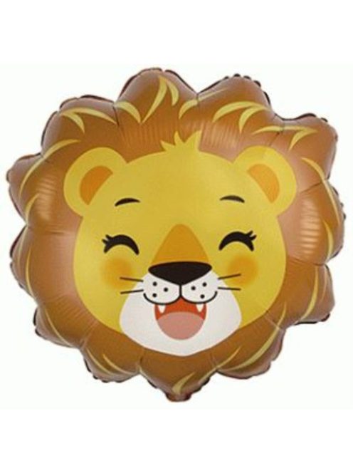Mosolygó oroszlánfej fólia lufi 61 cm