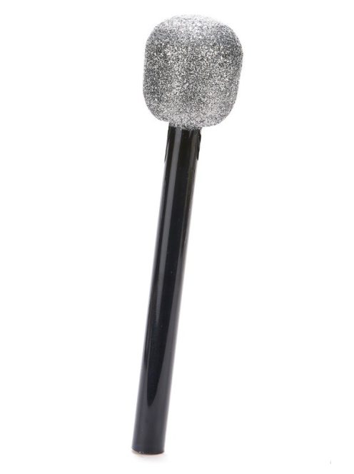 Ezüst csillámos mikrofon