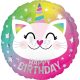 Happy Birthday Cica unikornis fólia lufi 45 cm