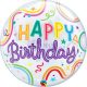 Happy  Birthday szerpentines bubbles lufi 56 cm