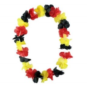 Sárga-piros-fekete hawaii füzér - vékony 