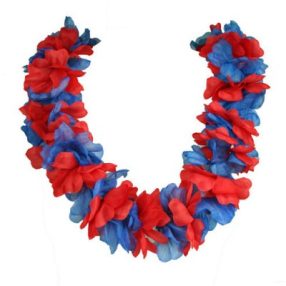 Piros-kék hawaii füzér - vastag 