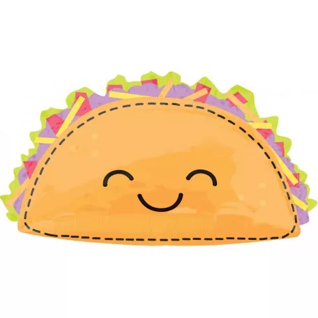 Mosolygó Taco fólia lufi 68 cm